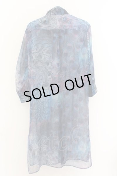 画像2: CIVARIZE / Metamorphose 7分袖ロングシフォンシャツ 46 ブルー O-24-10-11-018-CI-sh-YM-ZT276 (2)