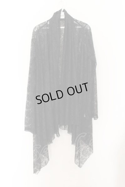 画像1: 【WINTERセール】CIVARIZE / Proof総レーストッパーカーディガン 44 ブラック O-24-10-11-021-CI-to-YM-ZT207