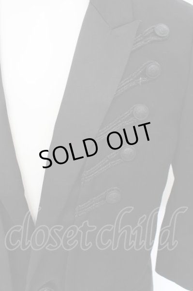 画像2: CIVARIZE / Midair 6分袖フェイクレイヤードナポレオンテーラードジャケット 44 ブラック O-24-10-11-025-CI-ja-YM-ZT398 (2)