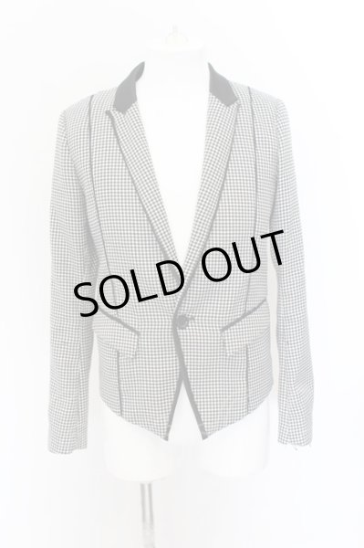 画像1: CIVARIZE / Bishop切り替えパイピングTRストレッチテーラードジャケット 44 ブラックｘホワイト O-24-10-11-026-CI-ja-YM-ZT398 (1)