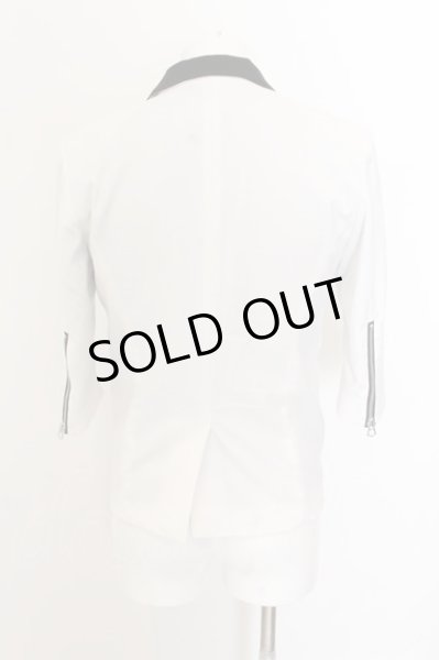 画像2: CIVARIZE / Desperdo 7分袖ライダーステーラードジャケット 44 ホワイト O-24-10-11-027-CI-ja-YM-ZT272 (2)