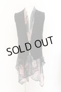 CIVARIZE / ジップアップナポレオンベスト 44 ブラックｘレッド O-24-10-11-028-CI-to-YM-OS