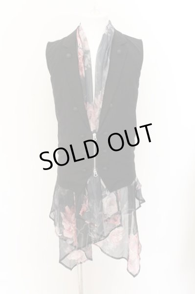 画像1: CIVARIZE / ジップアップナポレオンベスト 44 ブラックｘレッド O-24-10-11-028-CI-to-YM-OS (1)