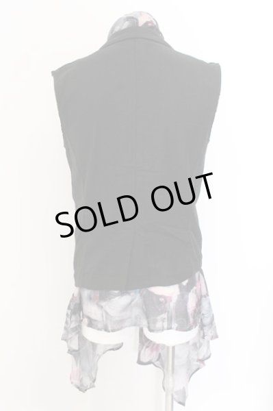 画像2: CIVARIZE / ナポレオン変形ベスト+ノースリーブシフォンロングガウン 46 ブラック O-24-10-11-029-CI-to-YM-OS (2)