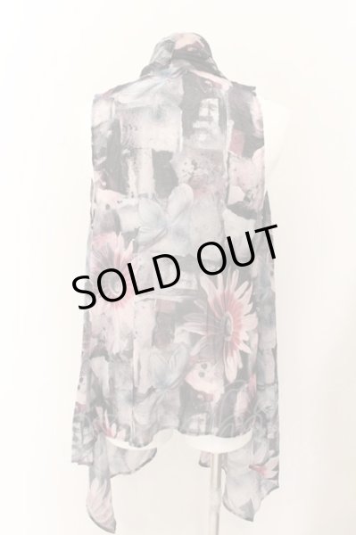 画像4: CIVARIZE / ナポレオン変形ベスト+ノースリーブシフォンロングガウン 46 ブラック O-24-10-11-029-CI-to-YM-OS (4)