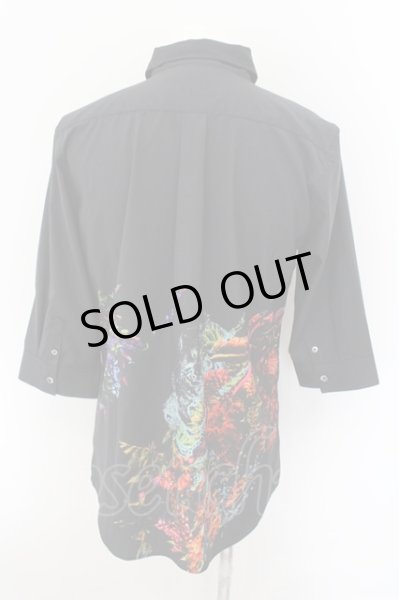 画像2: CIVARIZE / マルチカラーフラワープリント六部袖シャツ 46 ブラック O-24-10-17-035-CI-sh-YM-ZT218 (2)
