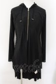 画像1: 【WINTERセール】CIVARIZE / Collapse サイドレースアップ変形コーティングパーカー 44 ブラック O-24-10-17-038-CI-to-YM-ZS (1)