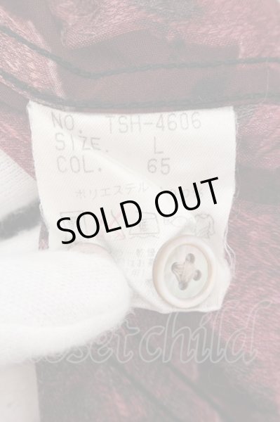 画像3: TORNADO MART / レオパードグラデーションシャツ L ボルドーｘパープル O-24-10-17-006-TO-sh-YM-ZT275 (3)