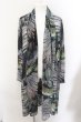 画像1: CIVARIZE / Lean フェザープリントシフォンロングカーディガン 46 グリーンｘグレー O-24-10-17-007-CI-to-YM-ZT218 (1)
