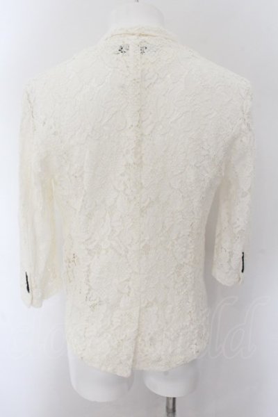 画像2: 【WINTERセール】CIVARIZE / Gimlet 総レース6分袖テーラードジャケット 44 ホワイト O-24-10-17-061-CI-ja-YM-ZT291