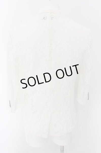 画像2: CIVARIZE / Gimlet 総レース6分袖テーラードジャケット 44 ホワイト O-24-10-17-061-CI-ja-YM-ZT291 (2)