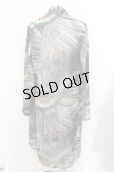 画像2: CIVARIZE / Lean フェザープリントシフォンロングカーディガン 46 グリーンｘグレー O-24-10-17-007-CI-to-YM-ZT218 (2)