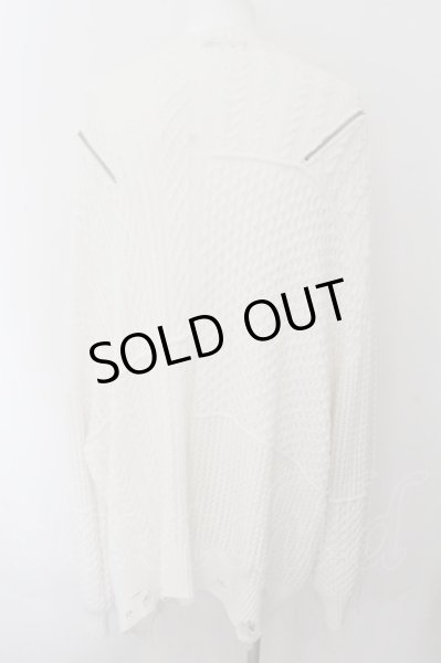 画像2: CIVARIZE / ブロークンワイドニットカーディガン F ホワイト O-24-10-17-063-CI-to-YM-ZY (2)