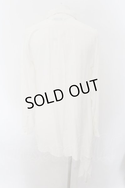 画像2: CIVARIZE / フェイクレイヤードアシメデザインシャツ 44 ホワイト O-24-10-17-066-CI-sh-YM-ZT276 (2)