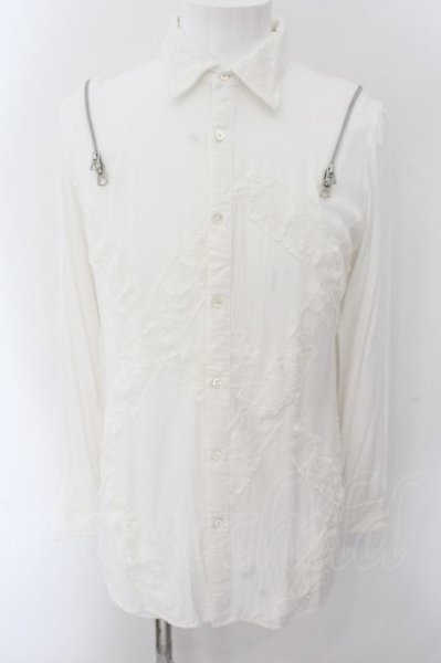 画像1: CIVARIZE / Admireレースデザインシャツ 46 ホワイト O-24-10-17-067-CI-sh-YM-ZT314 (1)