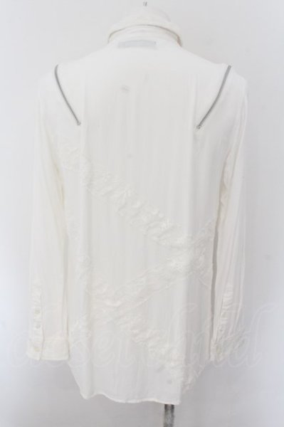 画像2: CIVARIZE / Admireレースデザインシャツ 46 ホワイト O-24-10-17-067-CI-sh-YM-ZT314 (2)