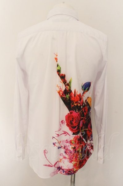 画像2: CIVARIZE / フラワー昇華転写シャツ 44 ホワイトｘレッド O-24-10-17-071-CI-sh-YM-ZT273 (2)