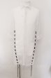 画像1: CIVARIZE / レースアップシフォンロングシャツ 44 ホワイト O-24-10-17-072-CI-sh-YM-ZT273 (1)