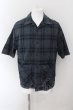 画像1: PROPA9ANDA / EGO TRIPPING コラボ BACK PRINT CHECK SHIRT 開襟シャツ 46 ネイビー O-24-10-17-076-PR-sh-YM-ZT314 (1)