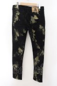 画像2: PROPA9ANDA /  BUBLE SHOT BLEACH DENIM デニムパンツ M ブラックｘイエロー O-24-10-17-084-PR-pa-YM-ZT314 (2)