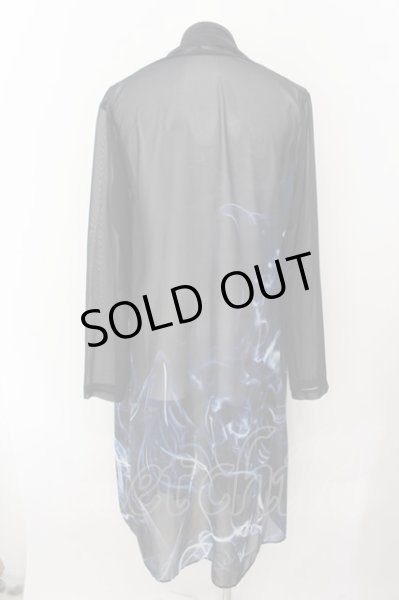 画像2: CIVARIZE / スモークプリントシフォンカーディガン  ブラックｘブルー O-24-10-17-010-CI-to-YM-ZT220 (2)