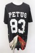 画像1: PUBLIC EYES / 総柄グラフィックビッグシルエットカットソー M ブラック O-24-10-17-011-PU-ts-YM-ZT273 (1)