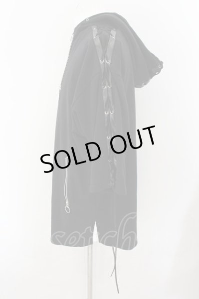 画像2: CIVARIZE / レースアップ6分袖BIGパーカー 44 ブラック O-24-10-17-014-CI-to-YM-OS (2)