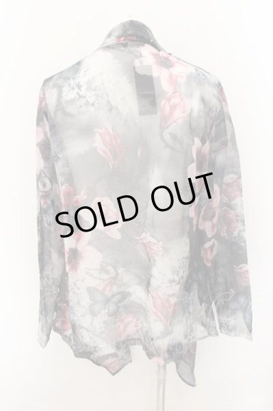 画像2: CIVARIZE / シースルー花柄シフォントッパーカーディガン 46 ブラック O-24-10-17-002-CI-to-YM-OS (2)