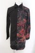 画像1: CIVARIZE / バイカラー昇華ロングシャツ 44 ブラックｘレッド O-24-10-17-015-CI-sh-YM-ZY (1)