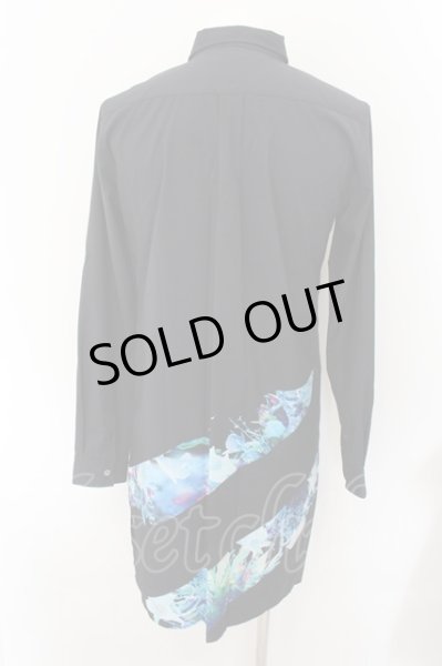 画像2: CIVARIZE / ストライプフラワープリントロング 46 ブラック O-24-10-17-016-CI-sh-YM-ZY (2)