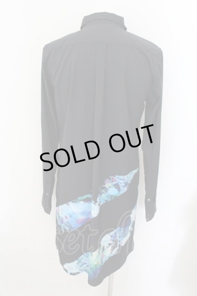 画像2: CIVARIZE / シャツ.ストライプフラワープリントロング 46 ブラック O-24-10-17-020-CI-sh-YM-OS (2)