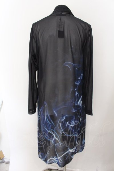 画像2: 【WINTERセール】CIVARIZE / PIKOコラボスモークプリントシフォンカーディガン F ブラックｘブルー O-24-10-17-021-CI-to-YM-ZT222