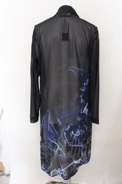 画像2: CIVARIZE / PIKOコラボスモークプリントシフォンカーディガン F ブラックｘブルー O-24-10-17-021-CI-to-YM-ZT222 (2)