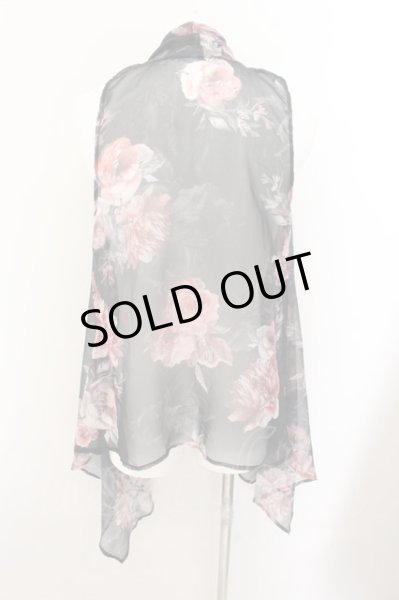 画像2: CIVARIZE / シフォンベスト 44 レッドｘブラック O-24-10-17-003-CI-to-YM-OS (2)