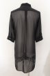 画像2: CIVARIZE / ６分袖ロングシフォンシャツ 46 ブラックｘレッド O-24-10-17-026-CI-sh-YM-ZT465 (2)
