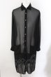 画像1: CIVARIZE / Superbness シフォンシャツガウン 44 ブラック O-24-10-17-030-CI-sh-YM-ZY (1)