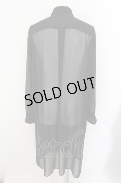 画像2: CIVARIZE / Superbness シフォンシャツガウン 44 ブラック O-24-10-17-030-CI-sh-YM-ZY (2)