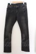画像1: SCHLUSSEL / バナナシルエットユーズドデニムパンツ 1 ブラック O-24-10-28-044-SC-pa-YM-ZT230 (1)