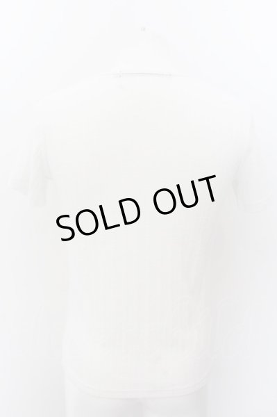 画像2: SCHLUSSEL / デザインストライプ編み半袖ニットソー 2 ホワイト O-24-10-28-018-SC-to-YM-ZT270 (2)