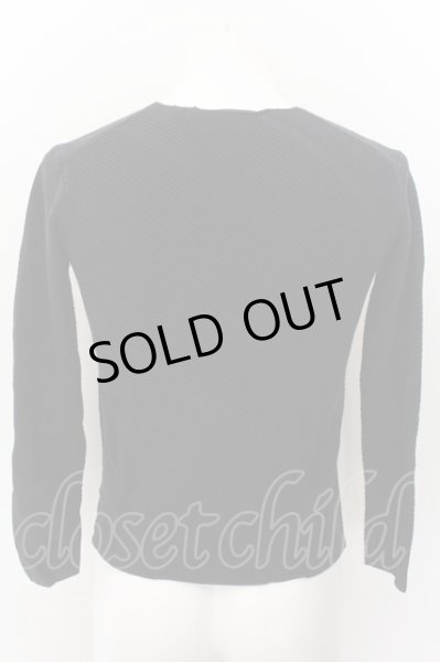 画像2: SCHLUSSEL / 傾斜リブ編みニットソー 2 ブラック O-24-10-28-020-SC-to-YM-ZT269 (2)