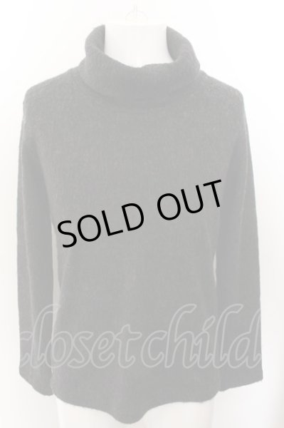 画像1: SCHLUSSEL / ウール混アクリルシャギーハイネックニットソー 2 ブラック O-24-10-28-023-SC-to-YM-ZT269 (1)