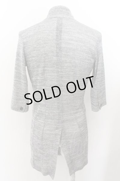 画像2: SCHLUSSEL / ミックスニット六部袖チェスターコート 2 グレー O-24-10-28-025-SC-ja-YM-OS (2)