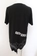 画像2: JOHNNY WOLF / JOHNNY LONDON(ジョニーロンドン)アシンメトリーTシャツ 1-2 ブラック O-24-10-29-035-JO-ts-YM-ZT320 (2)