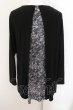 画像2: BUFFALO BOBS / LACE-DRAPE(レース ドレープ)切り替えドレープカットソー 2-3 ブラック O-24-10-29-036-BU-to-YM-ZT1101 (2)