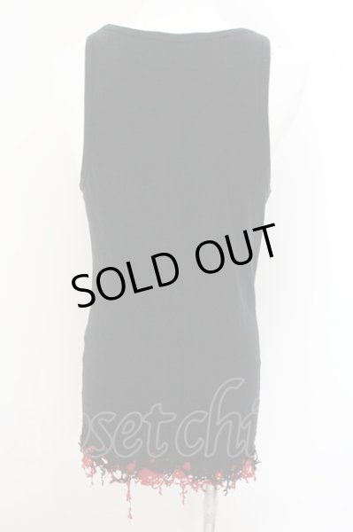 画像2: JURY BLACK / オパールレイヤードタンクトップ 2 ブラックｘレッド O-24-10-29-038-JU-to-YM-OS (2)