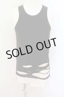 CIVARIZE / オパールダメージロングタンクトップ 46 ブラックxブルー