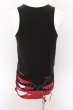 画像2: CIVARIZE / オパールダメージロングタンクトップ 44 ブラックxレッド O-24-10-29-045-CI-to-YM-ZY (2)