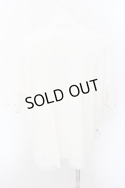 画像2: CIVARIZE / PUレザー切り替えZIPデザインTシャツ F ホワイト O-24-10-29-052-CI-ts-YM-ZT318 (2)