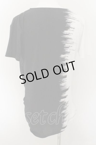 画像2: CIVARIZE / バイカラーチェーンドレープカットソー 44 ブラックｘホワイト O-24-10-29-053-CI-ts-YM-ZT318 (2)