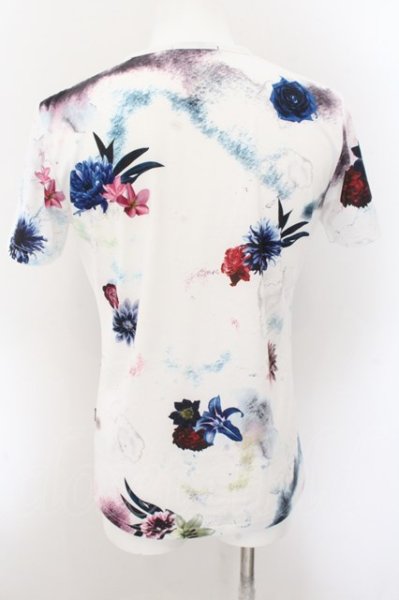 画像2: CIVARIZE / 転写スカルフラワーTシャツ 44 ホワイト O-24-10-29-054-CI-ts-YM-ZT318 (2)